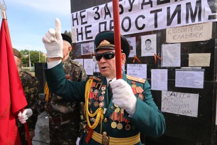 Украина, Славянск. Ветераны Великой Отечественной войны на праздничных мероприятиях, посвященных Дню Победы.