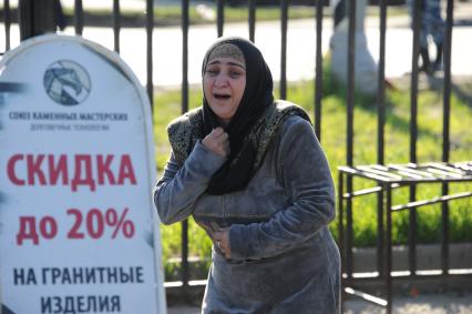 Москва.    На Хованском кладбище, где в результате массовой драки со стрельбой погибли люди.