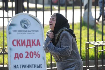 Москва.    На Хованском кладбище, где в результате массовой драки со стрельбой погибли люди.