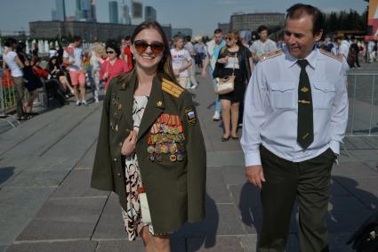 Москва.  Во время празднования на Поклонной горе 71-й годовщины Победы в Великой Отечественной войне.