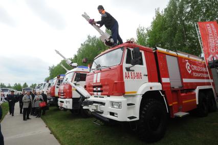 Московская область,  Ногинск.   На демонстрационных учениях в рамках открытия Международного салона `Комплексная безопасность-2016.