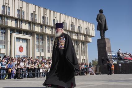 Тула.    Ветеран Великой Отечественной войны на праздничных мероприятиях, посвященных Дню Победы.