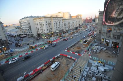 Москва. Масштабная реконструкция Тверской улицы.