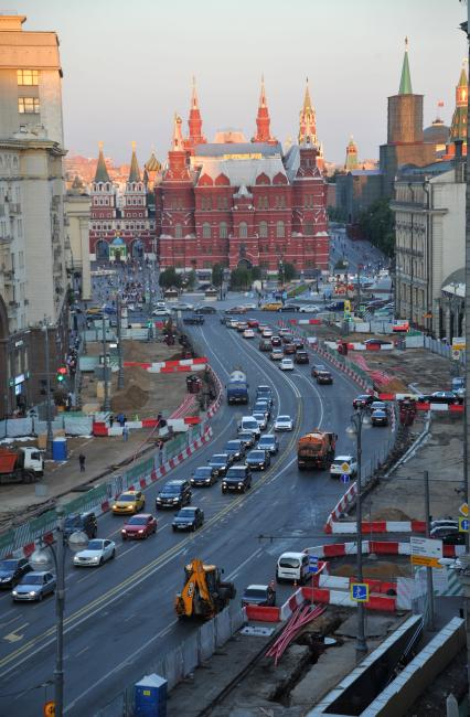 Москва. Масштабная реконструкция Тверской улицы.