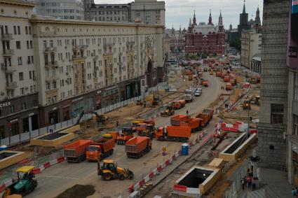 Москва. Масштабная реконструкция Тверской улицы.