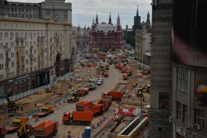 Москва. Масштабная реконструкция Тверской улицы.