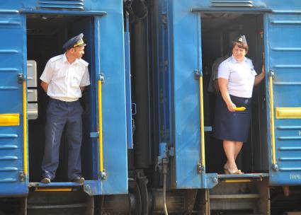 Москва.   Проводник поезда  Львов - Москва .