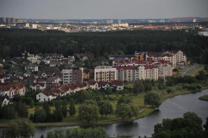 Белоруссия.  Минск.  Панорама города.