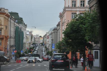 Белоруссия.  Минск. Одна из улиц города.