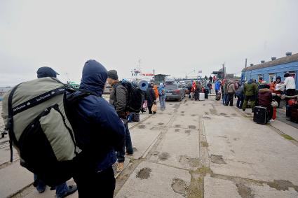 Республика Карелия, Кемь. Поселок Рабочеостровск, откуда паломники отплывают на Соловецкие острова.