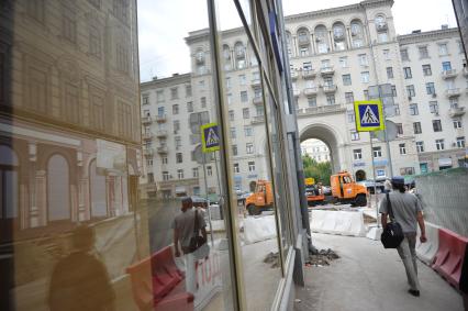 Москва. Реконструкция и ремонт Тверской улицы.