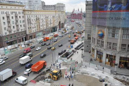 Москва. Вид на Тверскую улицу и Центральный телеграф.