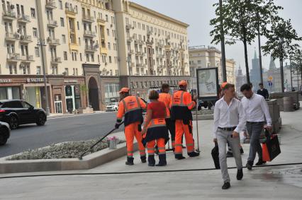 Москва. Тверская улица после реконструкции.