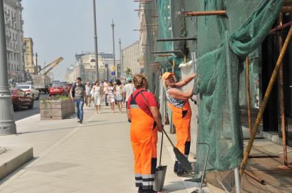 Москва. Реконструкция Тверской улицы.