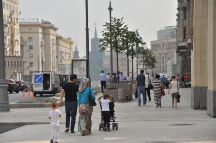 Москва. Тверская улица после реконструкции.