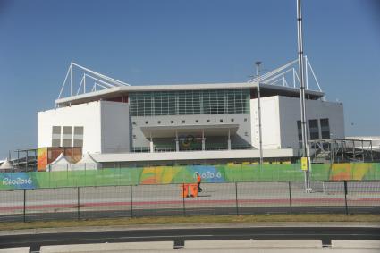 Бразилия, Рио-де-Жанейро. Рио Олимпик Арена (Rio Olympic Arena) в Олимпийском парке.