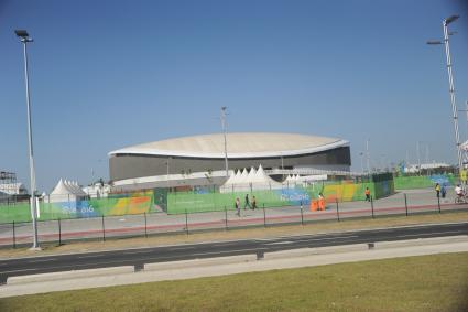 Бразилия, Рио-де-Жанейро. Рио Олимпик Велодром (Rio Olympic Velodrome) в Олимпийском парке.