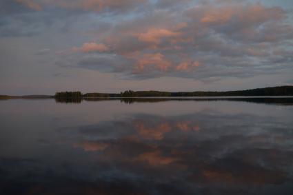 Республика Карелия. Вид на Мергубское озеро.