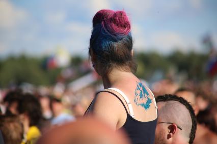 Диск 172. Ежегодный рок - фестиваль НАШЕСТВИЕ 2016  Девушка с цветными волосами