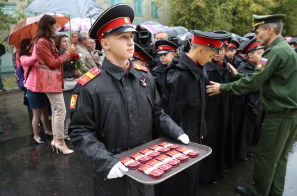 Казань. Ученики суворовского  военного училища перед торжественным парадом, посвященном Дню знаний.