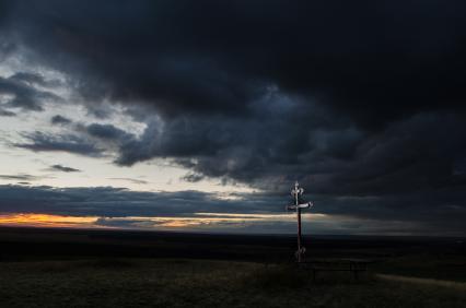 Самара.  Пейзаж в самарской области. Закат.