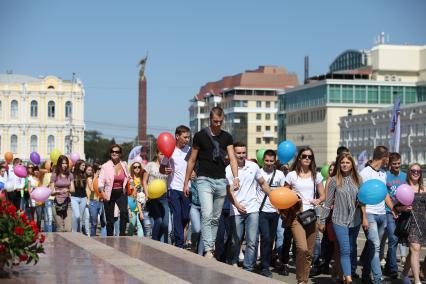 Ставрополь. Парад российского студенчества и посвящение в студенты прошли на площади Ленина.