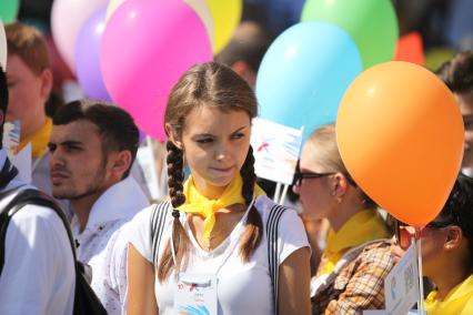 Ставрополь. Парад российского студенчества и посвящение в студенты прошли на площади Ленина.