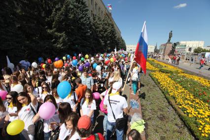 Ставрополь. Парад российского студенчества и посвящение в студенты прошли на площади Ленина.