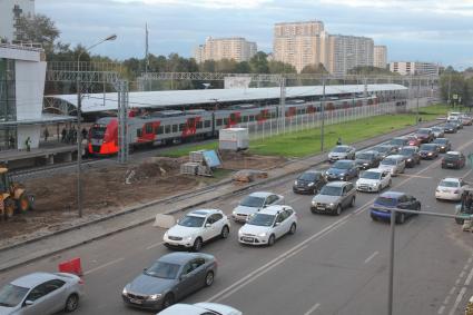 Москва. Станция `Балтийская` Московского центрального кольца (МЦК).