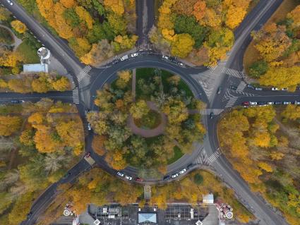 Москва. Вид сверху на Петровский парк.