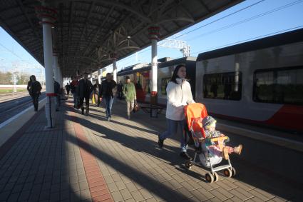 Москва. На станции `Владыкино` Московского центрального кольца (МЦК).