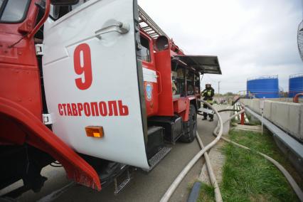 Ставрополь.  Пожарные на всероссийской тренировки  по  гражданской обороне.