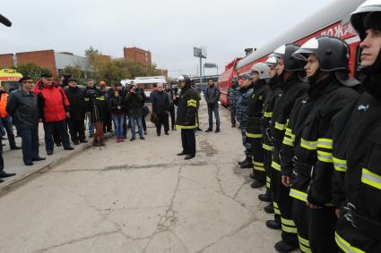 Москва. Городские учения МЧС и других экстренных служб.