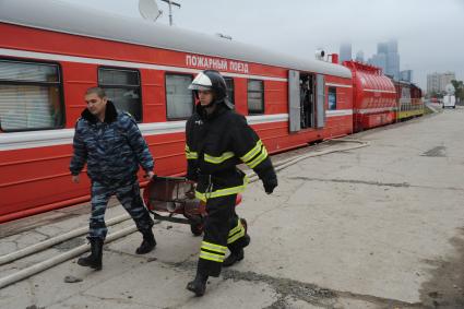 Москва. Городские учения МЧС и других экстренных служб.