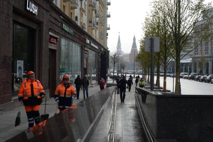 Москва. Липовая аллея на Тверской улице.