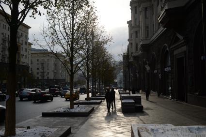 Москва. Липовая аллея на Тверской улице.