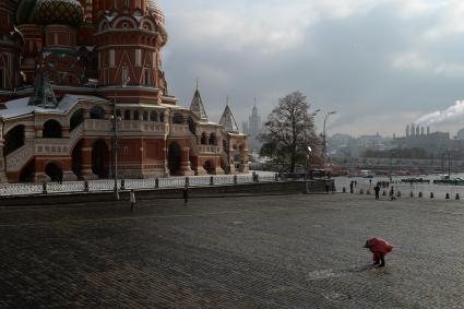 Москва.  Вид на храм Василия Блаженного.