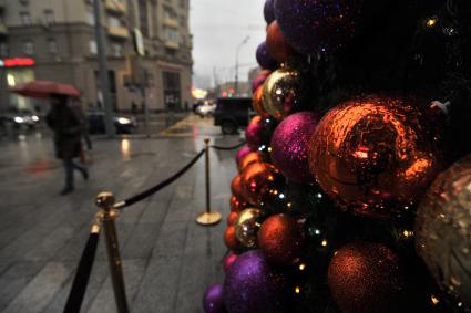 Москва. Новогодние украшения на улицах Москвы.