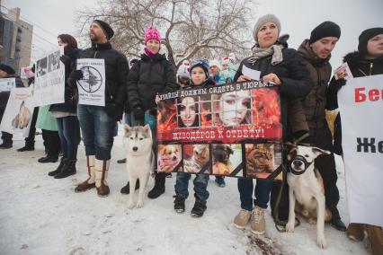 Челябинск.   Участники  Всероссийской акции против живодеров.