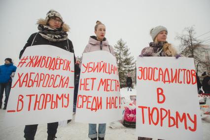 Челябинск.   Участники  Всероссийской акции против живодеров.