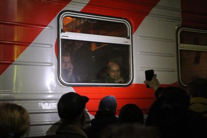 Уфа. Призывники перед отправкой к месту несения службы в ВС РФ.