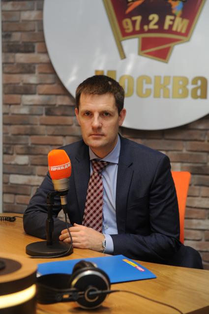 Москва. Главный архитектор Москвы Сергей Кузнецов на радио `Комсомольская правда`.