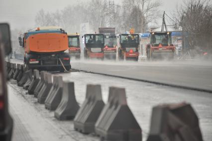 Московская область. Укладка асфальта.