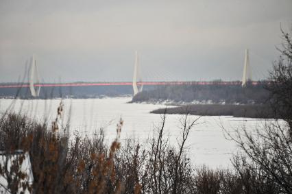 Муром. Муромский мост -  вантовый мост через реку Оку, назван самым красивым мостом России.