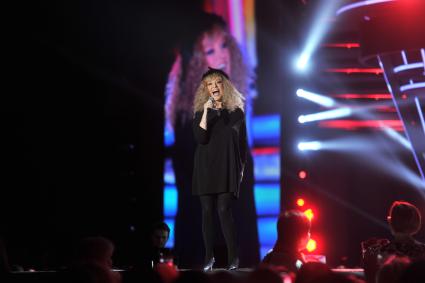 Москва. Певица Алла Пугачева во время 45-го юбилейного концерта `Песня Года 2016` в СК `Олимпийский`.