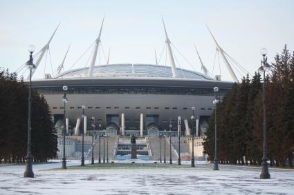 Санкт-Петербург. Строительство стадиона `Зенит-Арена` (`Крестовский`).