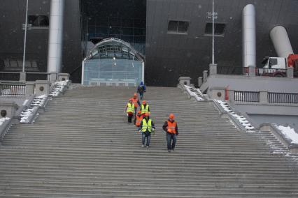 Санкт-Петербург. Строительство стадиона `Зенит-Арена` (`Крестовский`).