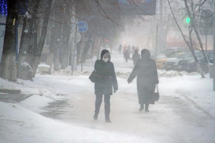 Уфа. Метель в городе.