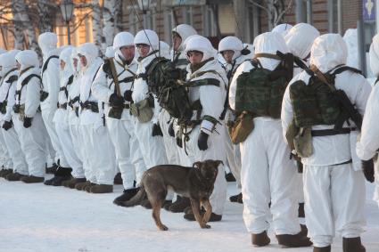 Рязанская область. Военнослужащие 106-й гвардейской Воздушно-десантной Краснознаменной ордена Кутузова дивизии перед началом учений.