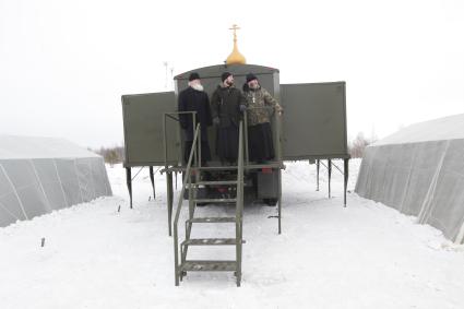 Рязанская область. Походная часовня для военнослужащих 106-й гвардейской Воздушно-десантной Краснознаменной ордена Кутузова дивизии.